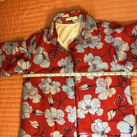 WAYWARD FANCIES eShakti Floral Print Dupioni Kimono Style l Jacket size Medium - Picture 12 of 16